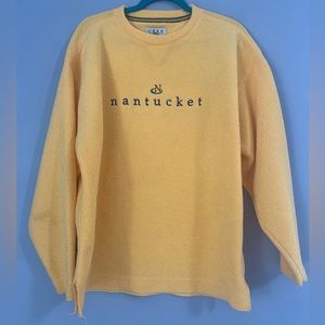 Nantucket Bright Yellow Sweatshirt Size Large Like New 100% Polyester Co…